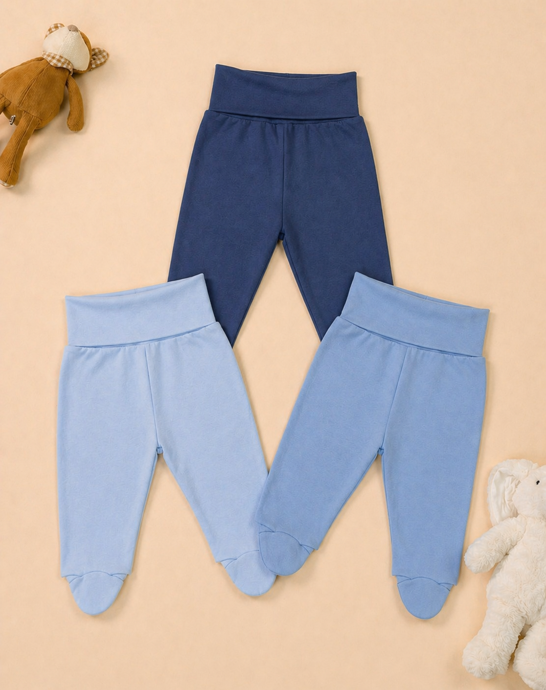 Modelo Kenzo Tripack Pantalón Bebé Anticólico Niño 100% Algodón 3 Piezas - Imagen 6