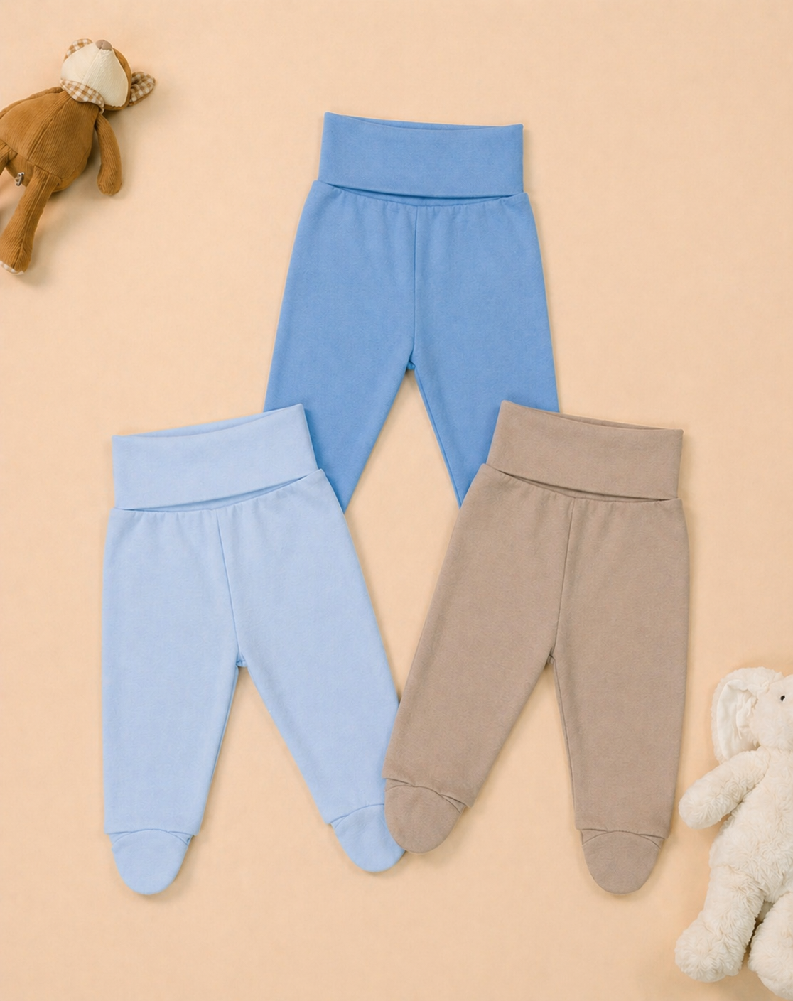 Modelo Kenzo Tripack Pantalón Bebé Anticólico Niño 100% Algodón 3 Piezas - Imagen 5